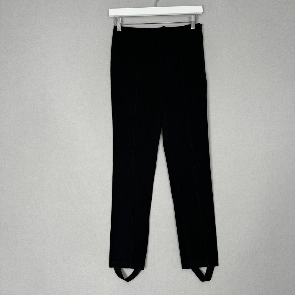 Helmut‎ Lang Pants Womens XS Black Stirrup Slim Leg Trousers Equestrian Ridding